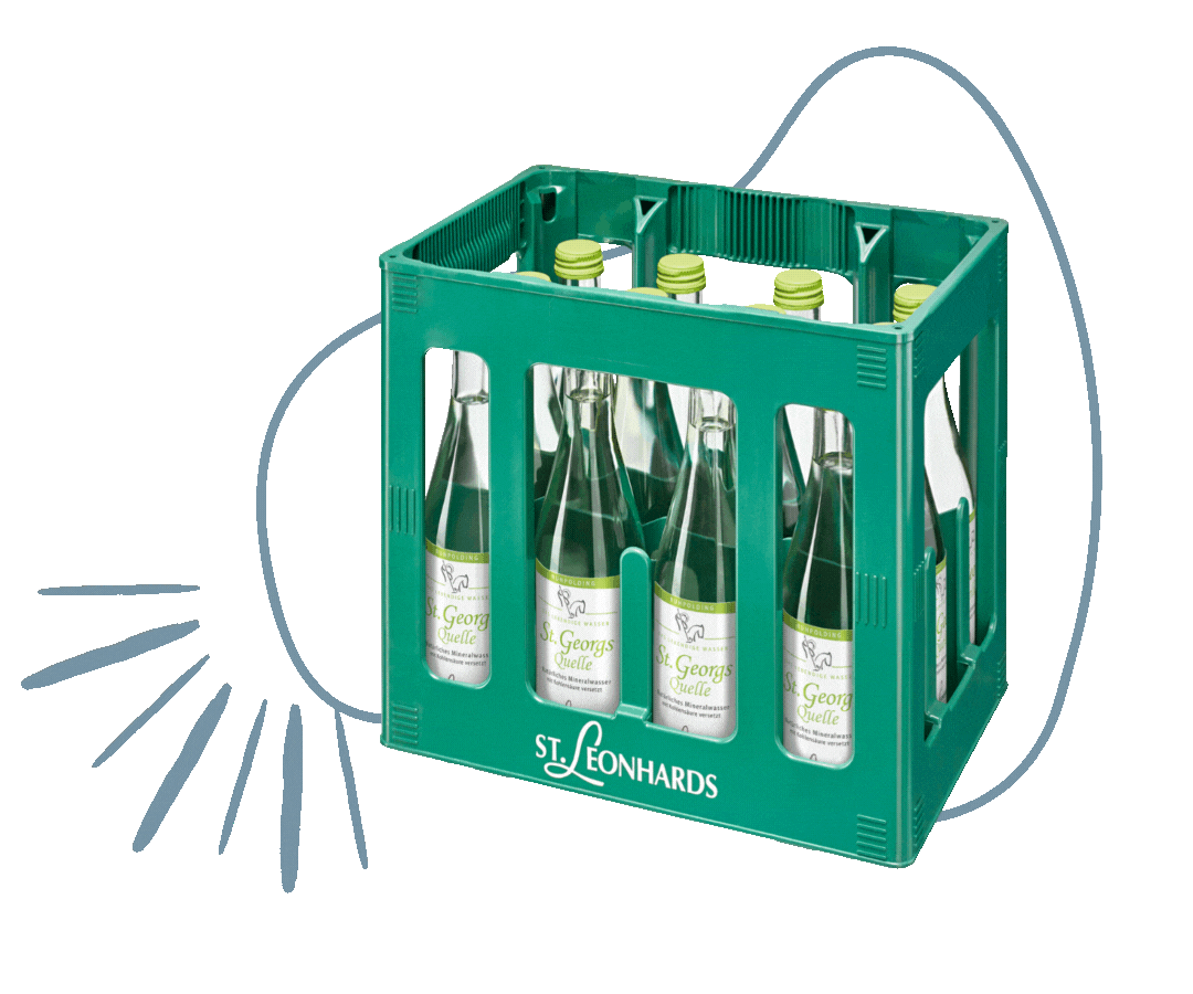 Kasten St. Georgsquelle medium in 0,33 Liter